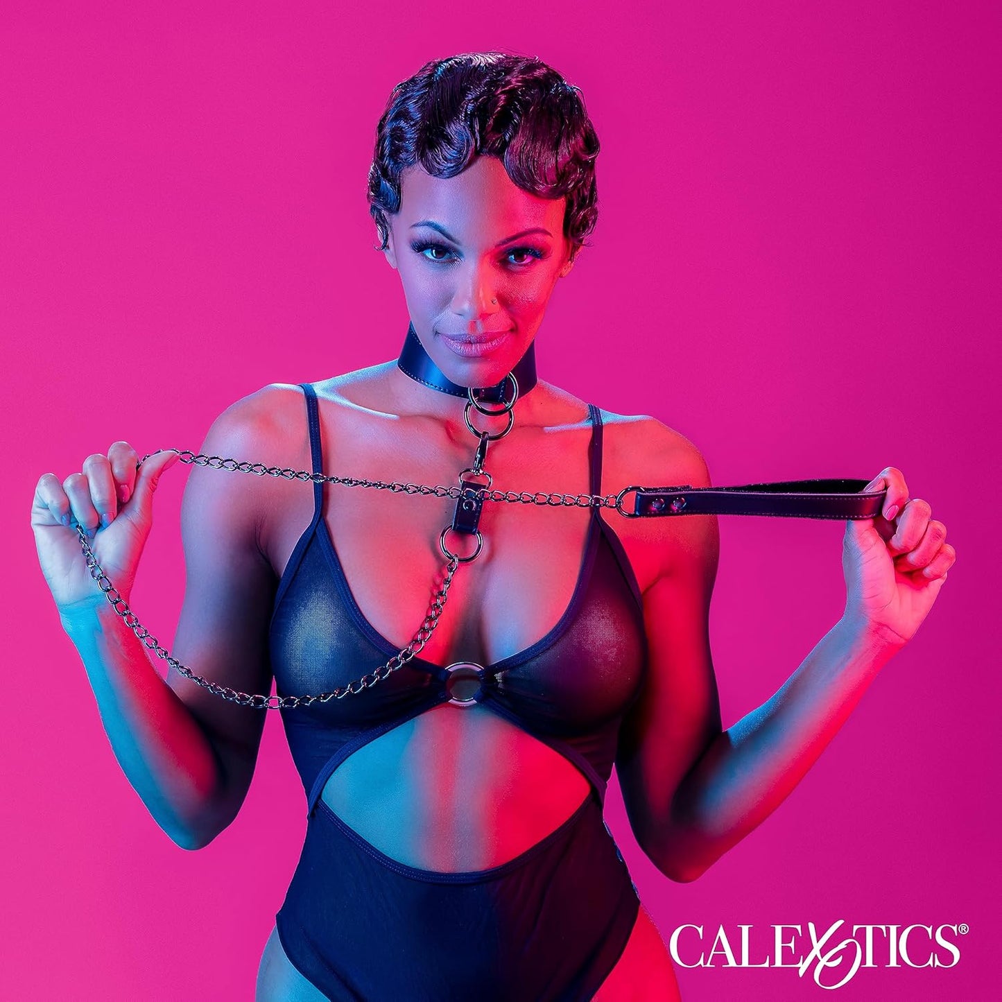 Calexotics Euphoria Collection Collar With Chain Leash