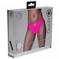 Shots Toys | OUCH! Vibrating Strap-on Panty Harness with Open Back - Pink - Size M/L