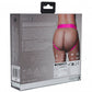 Shots Toys | OUCH! Vibrating Strap-on Panty Harness with Open Back - Pink - Size XL/XXL