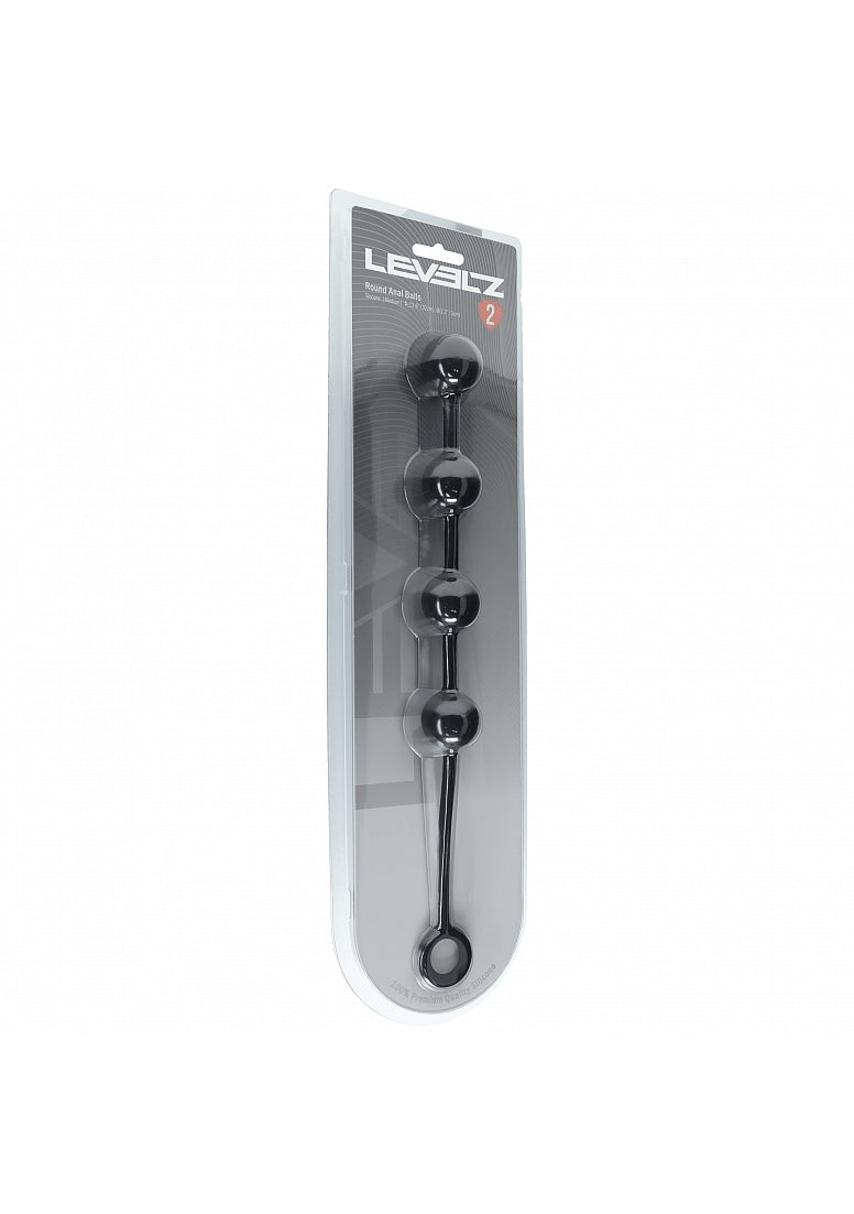Shots Toys | LEVELZ - Round Silicone Anal Balls - M - 30mm - Black