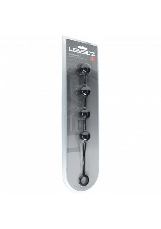 Shots Toys | LEVELZ - Round Silicone Anal Balls - M - 30mm - Black
