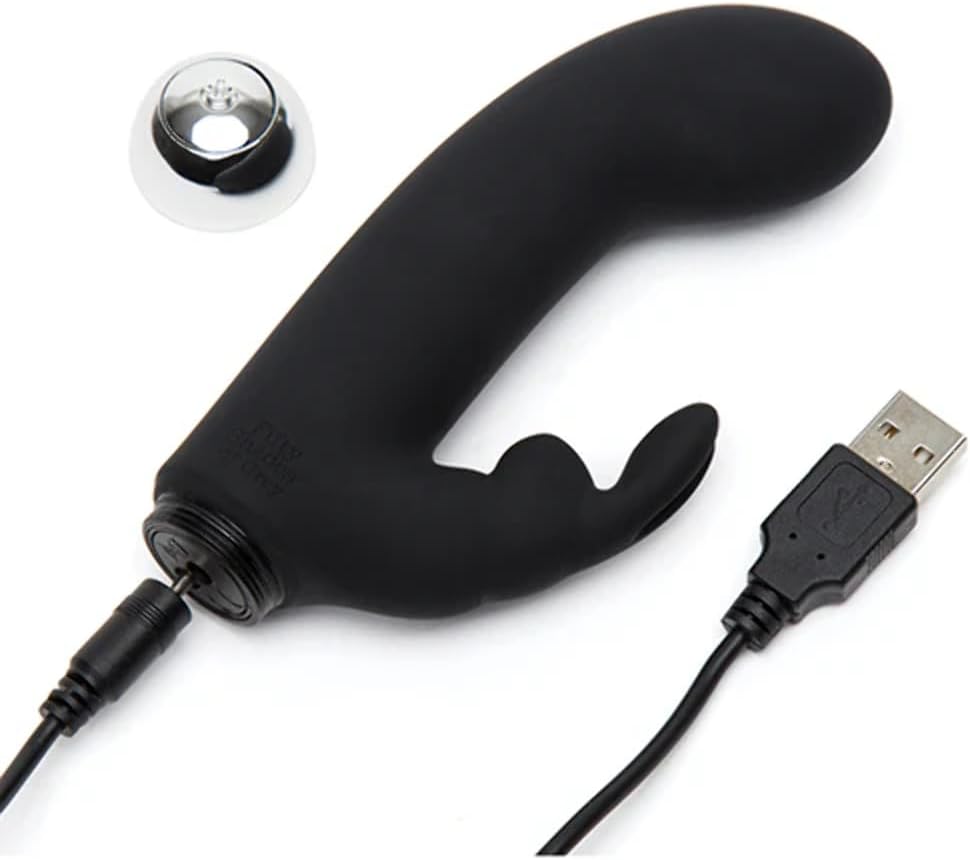 Fifty Shades of Grey Greedy Girl Rechargeable Mini Rabbit Vibrator Black