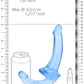 Shots Toys | REALROCK Crystal Clear 6" Strapless Strap On - Blue