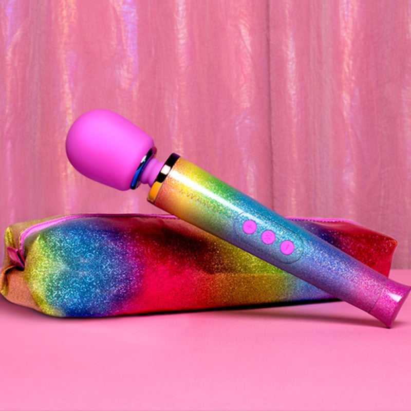Le Wand Petite All That Glimmers Petite Massage Wand Rainbow Ombre