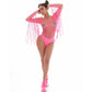 Pink Lipstick Fringe Benefits Set Hot Pink with Pot Pasties Size OS