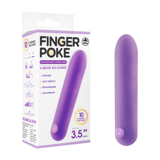 Excellent Power Finger Poke 3.5" Mini Vibrator Purple