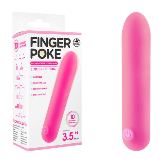 Excellent Power Finger Poke 3.5" Mini Vibrator Pink
