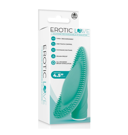 Excellent Power | Erotic Love Silicone 10 Speed Oval Clitoral Vibrator - Green