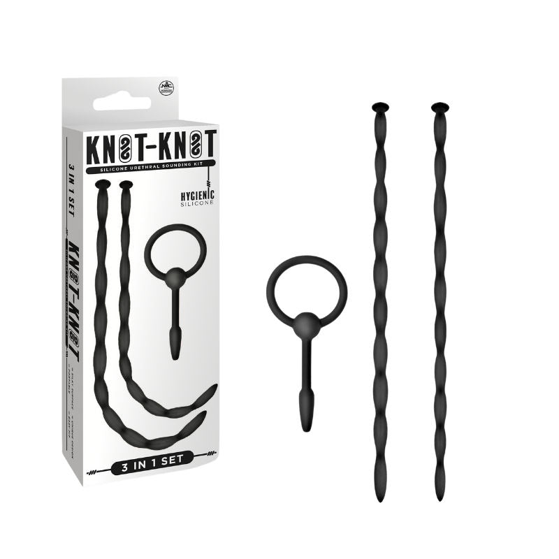 Excellent Power Knot Knot Silicone Urethral Plug Set IV