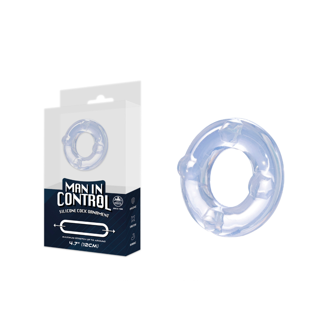 Excellent Power Man In Control Silicone Cock Ornament Transparent III