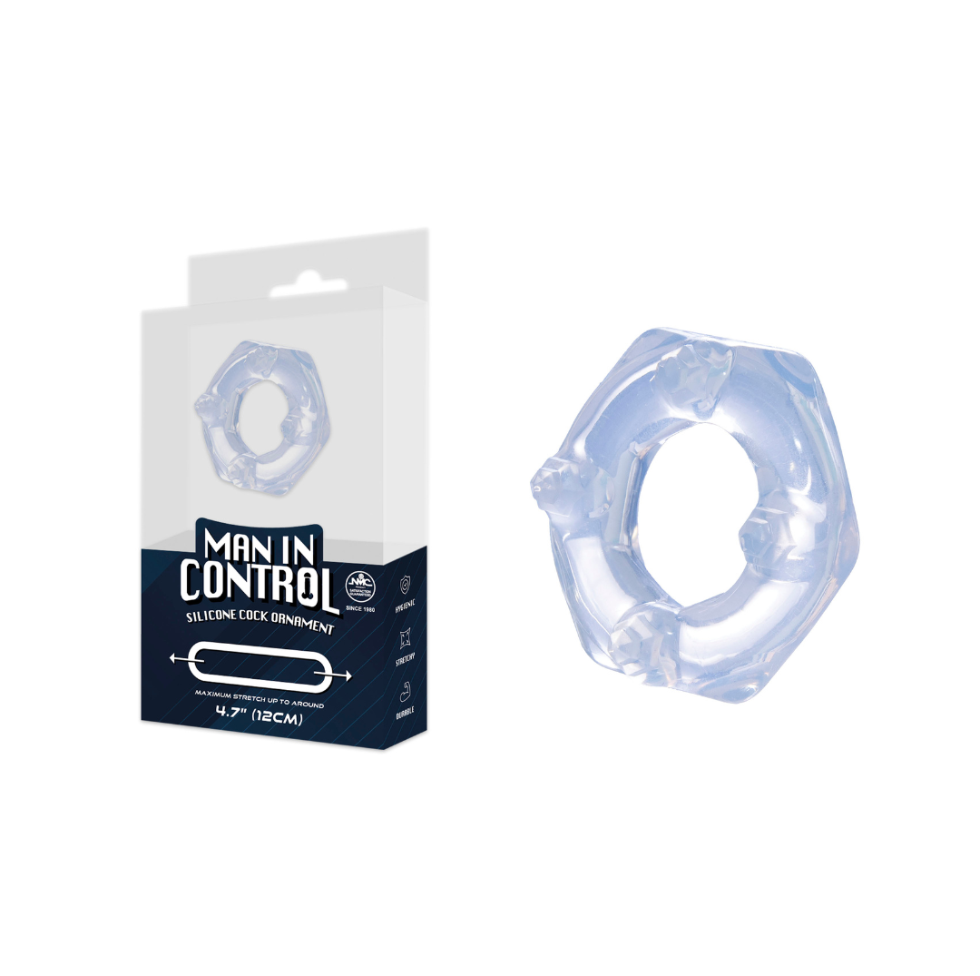 Excellent Power Man In Control Silicone Cock Ornament Transparent IV