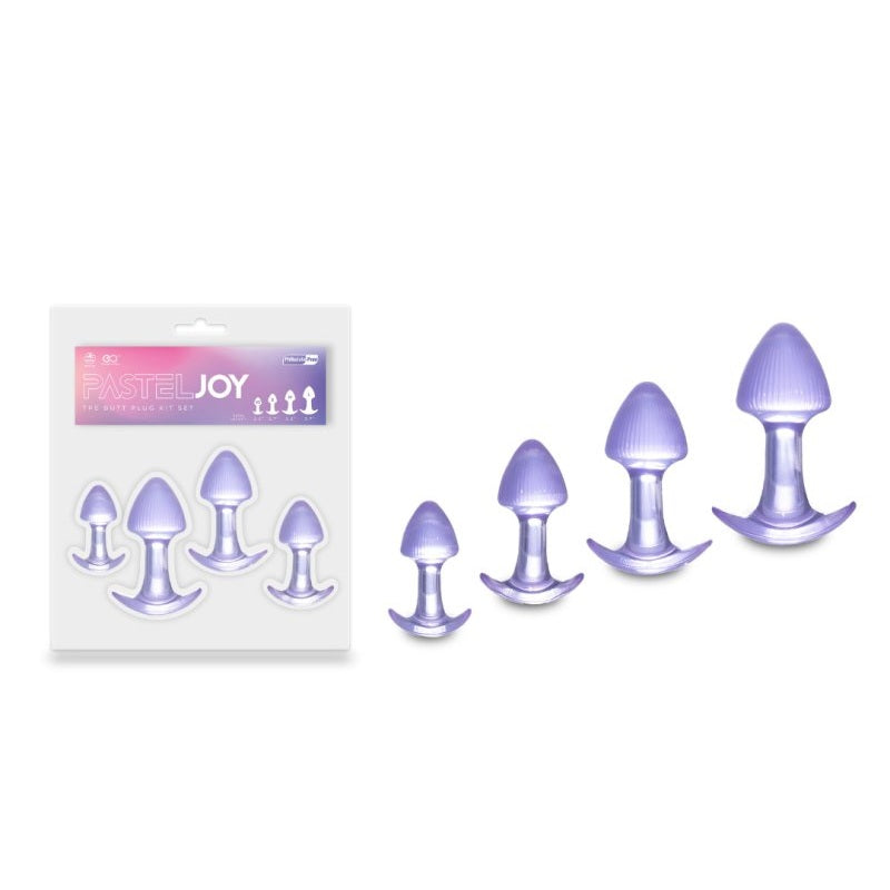 Excellent Power | Pastel Joy TPE Butt Plug Kit Set In Transparent Purple
