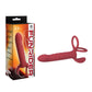Excellent Power | Fun Rider Dual Ornament Vibrating Butt Plug with Scrotum Stimulator Red