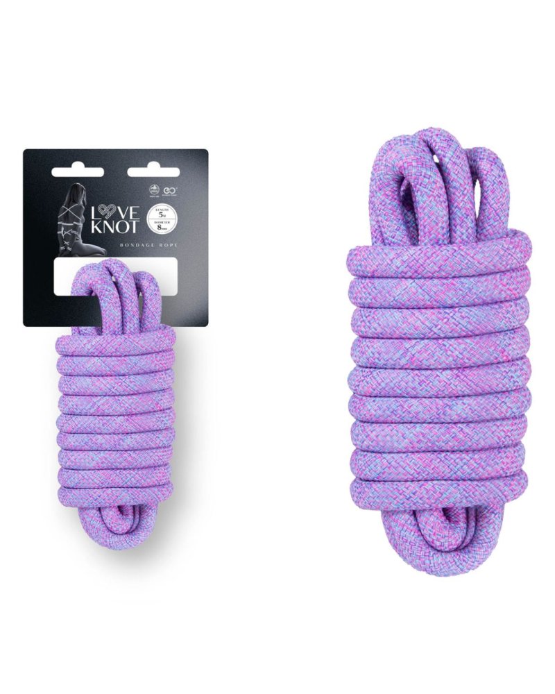 Excellent Power | Love Knot 5m 8mm Thick Polyester Rope - Purple