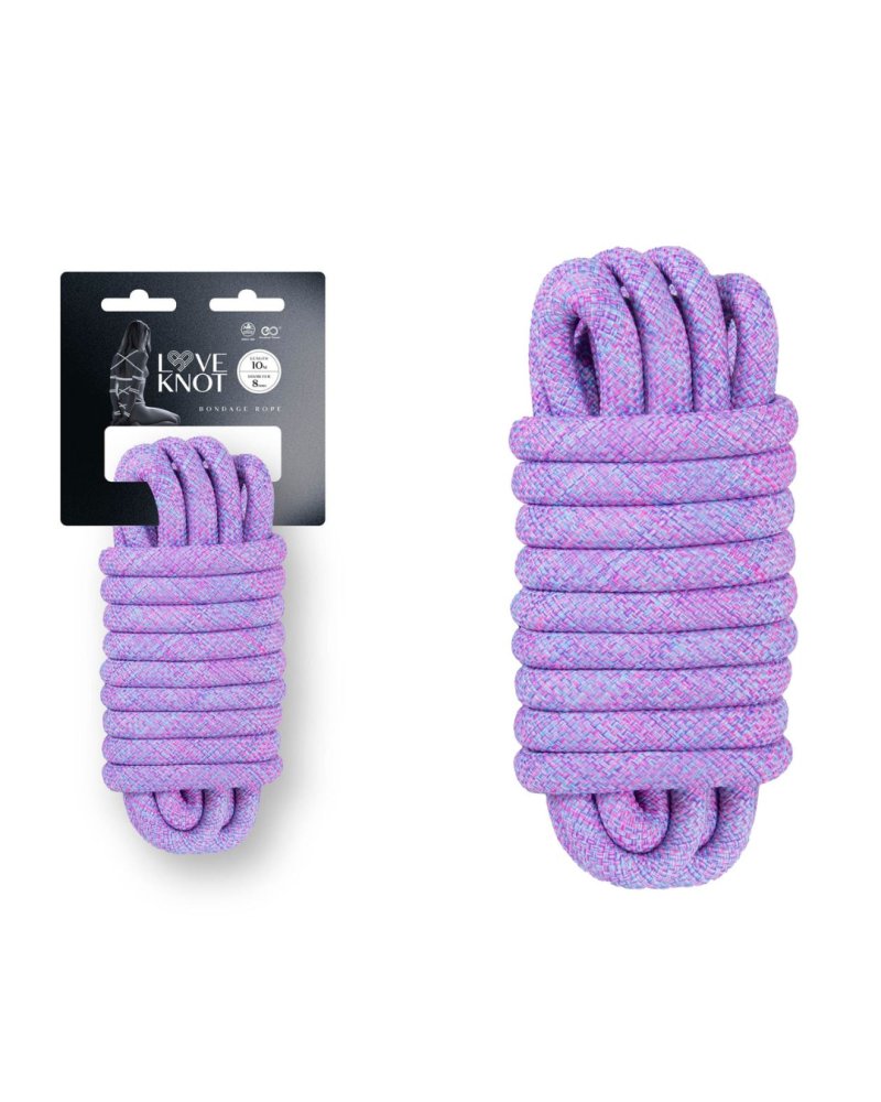Excellent Power | Love Knot 10m 8mm Thick Polyester Rope - Purple