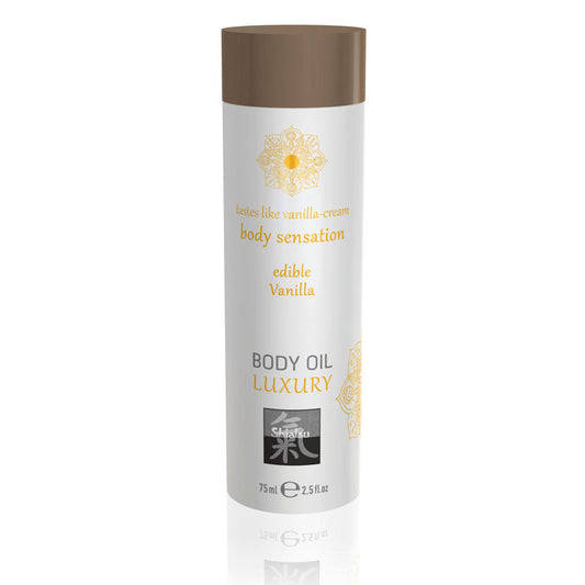 Shiatsu Luxury Body Massage Oil Edible Vanilla 75ml