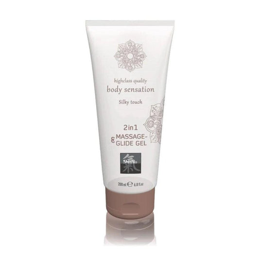 Shiatsu 2 in 1 Massage & Glide Gel Lubricant Silky Touch 200ml