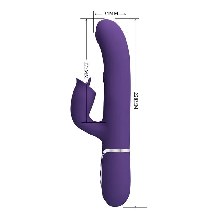 Party Up Alan Licking Thumping Rabbit Vibrator Purple