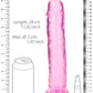 Shots Toys | REALROCK Crystal Clear 10" Straight Dildo No Balls - Pink