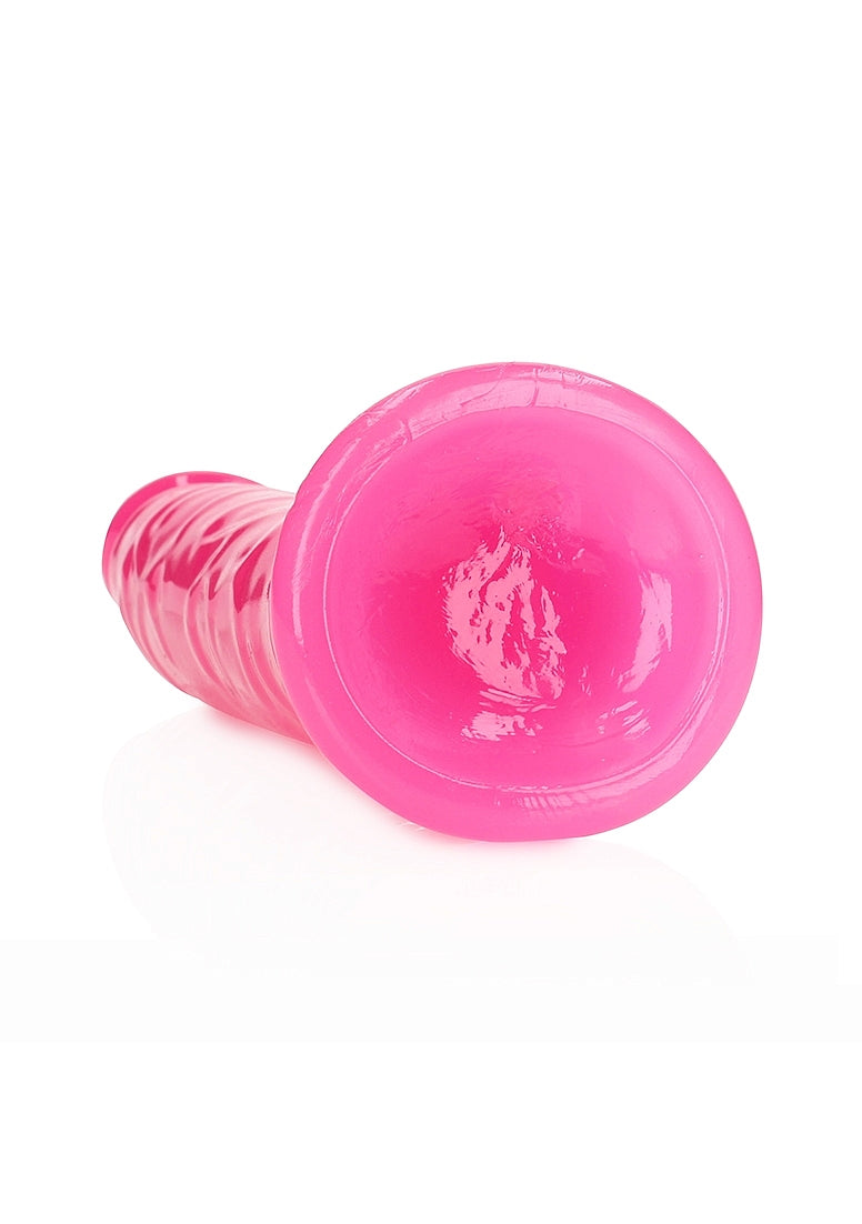 Shots Toys | REALROCK 25cm Slim Glow in the Dark Neon - Pink (9") Dildo Dong