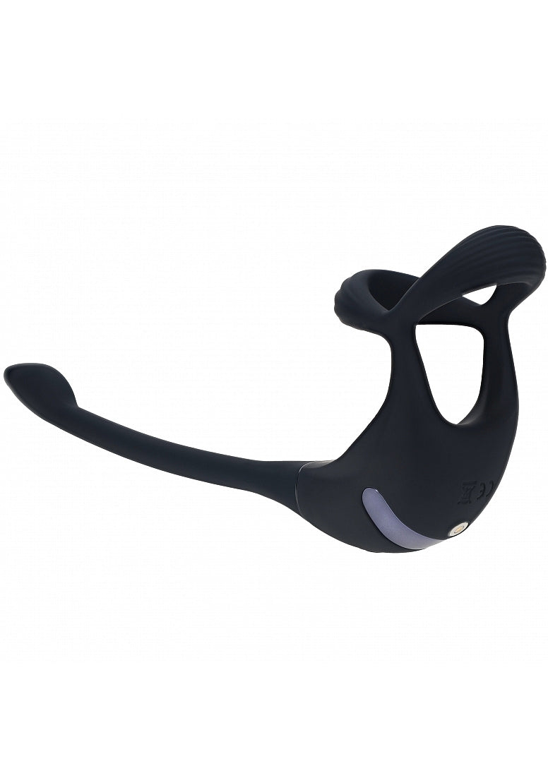 Shots Toys | LEVELZ - Remote Control Vibrating Silicone Tri O Cock Ring with Prostate Stimulator - Black