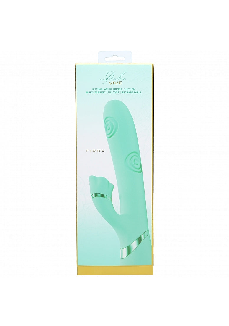 Shots Toys | VIVE Fiore Triple Motor G-Spot Air Wave Vibrating Tapping Flared Clit Stimulator Green