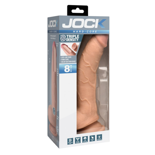 Curve Toys | JOCK Hard-Core 8" Triple Density Dildo with Balls
