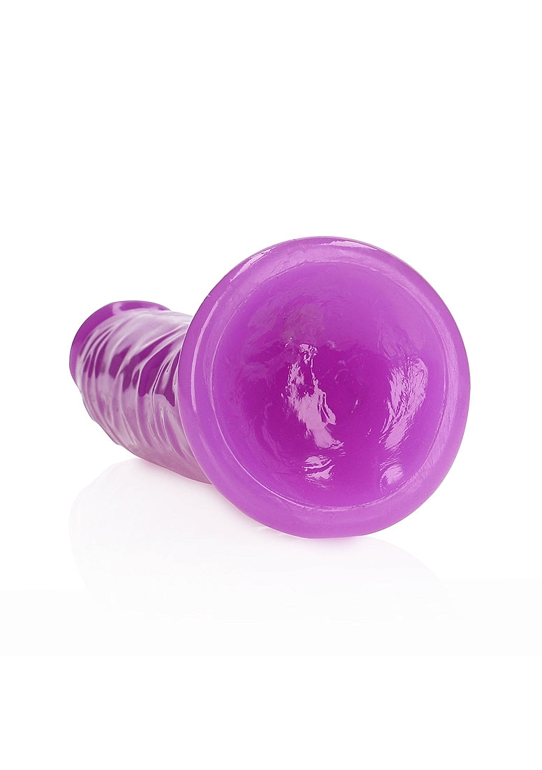 Shots Toys | REALROCK 25cm Slim Glow in the Dark Neon - Purple (9") Dildo Dong