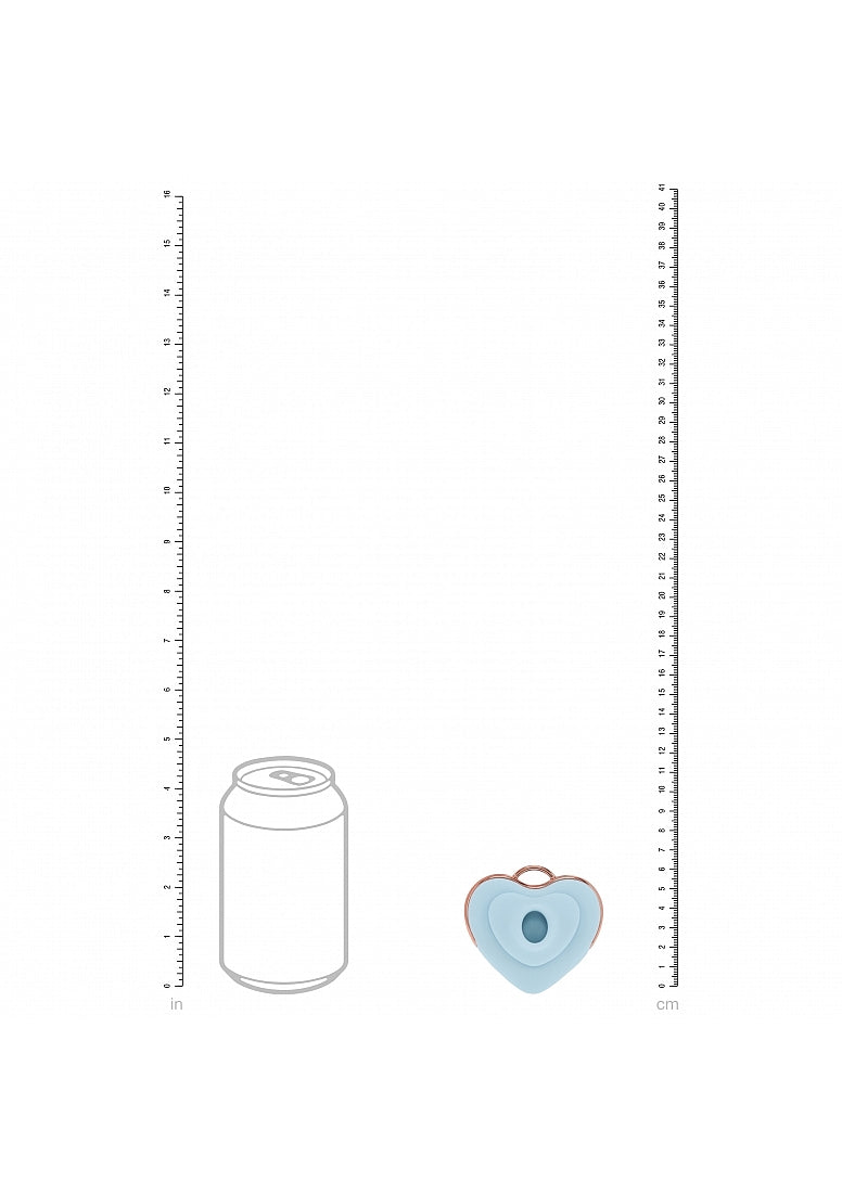 Shots Toys | LOVELINE Luvie - AirTapTech Tapping Sucking Heart Shaped Vibrator - Blue