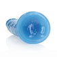 Shots Toys | REALROCK 25cm Slim Glow in the Dark Neon - Blue (9") Dildo Dong