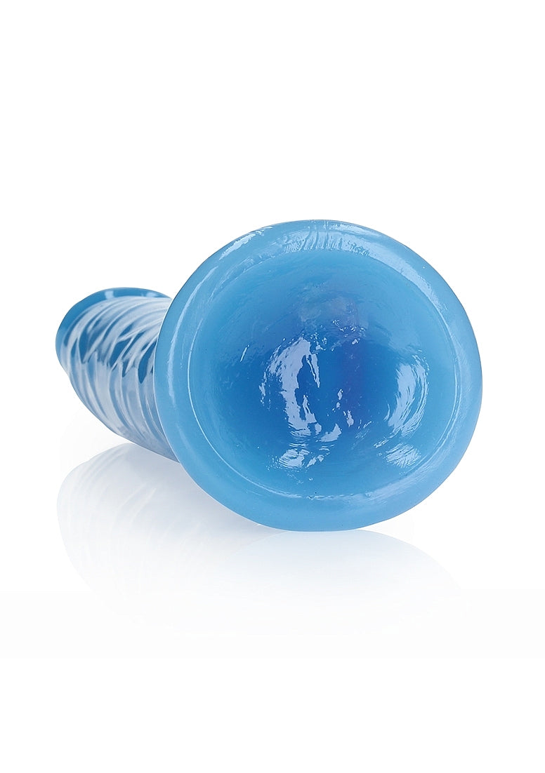 Shots Toys | REALROCK 25cm Slim Glow in the Dark Neon - Blue (9") Dildo Dong