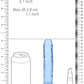 Shots Toys | REALROCK Crystal Clear 6" Straight Dildo No Balls - Blue