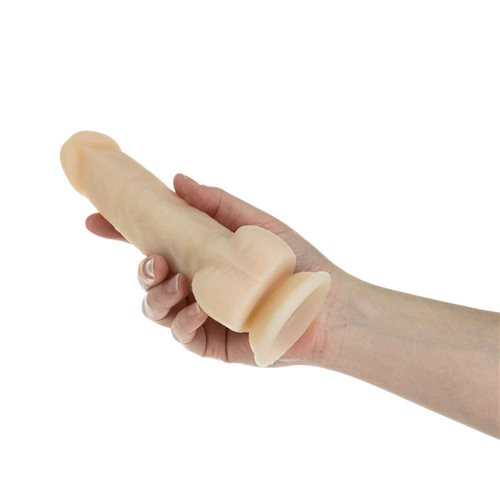 Naked Addiction 7" Rotating & Vibrating Dildo with Remote Control - Flesh