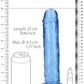 Shots Toys | REALROCK Crystal Clear 9" Straight Dildo No Balls - Blue