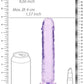 Shots Toys | REALROCK Crystal Clear 8" Straight Dildo No Balls - Purple