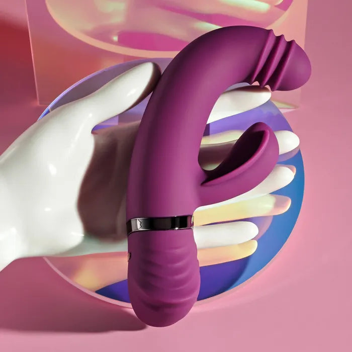 Playboy Pleasure TAP THAT Purple 16.5cm USB Rechargebale Rabbit Vibrator