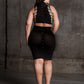 Le Desir Shade - Kala XXXVII - Two Piece with Turtleneck, Crop Top and Skirt Black Size OSX