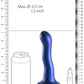 Shots Toys | OUCH! Ultra Soft Curvy G-Spot Dildo - 7" / 17 cm - Metallic Blue