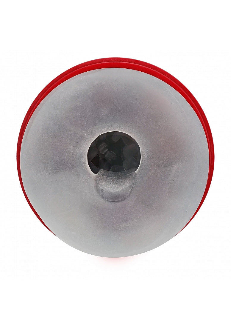 Shots Toys | PUMPED Vibrobator - Vibrating Suction Masturbator Pump - Metallic Red
