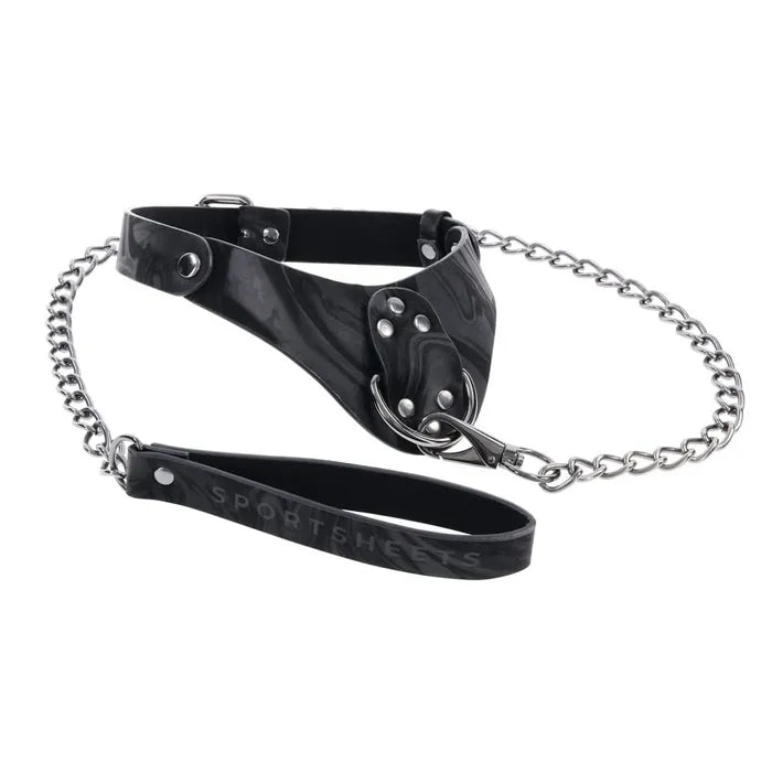 Sportsheets Velvet Noir Collar & Leash