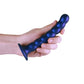 Shots Toys | OUCH! Beaded G-Spot Dildo - 6.5" / 16.5 cm - Metallic Blue