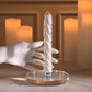 Playboy Pleasure IN A TWIST - White Glass 17.5cm USB Rechargeable Vibrator