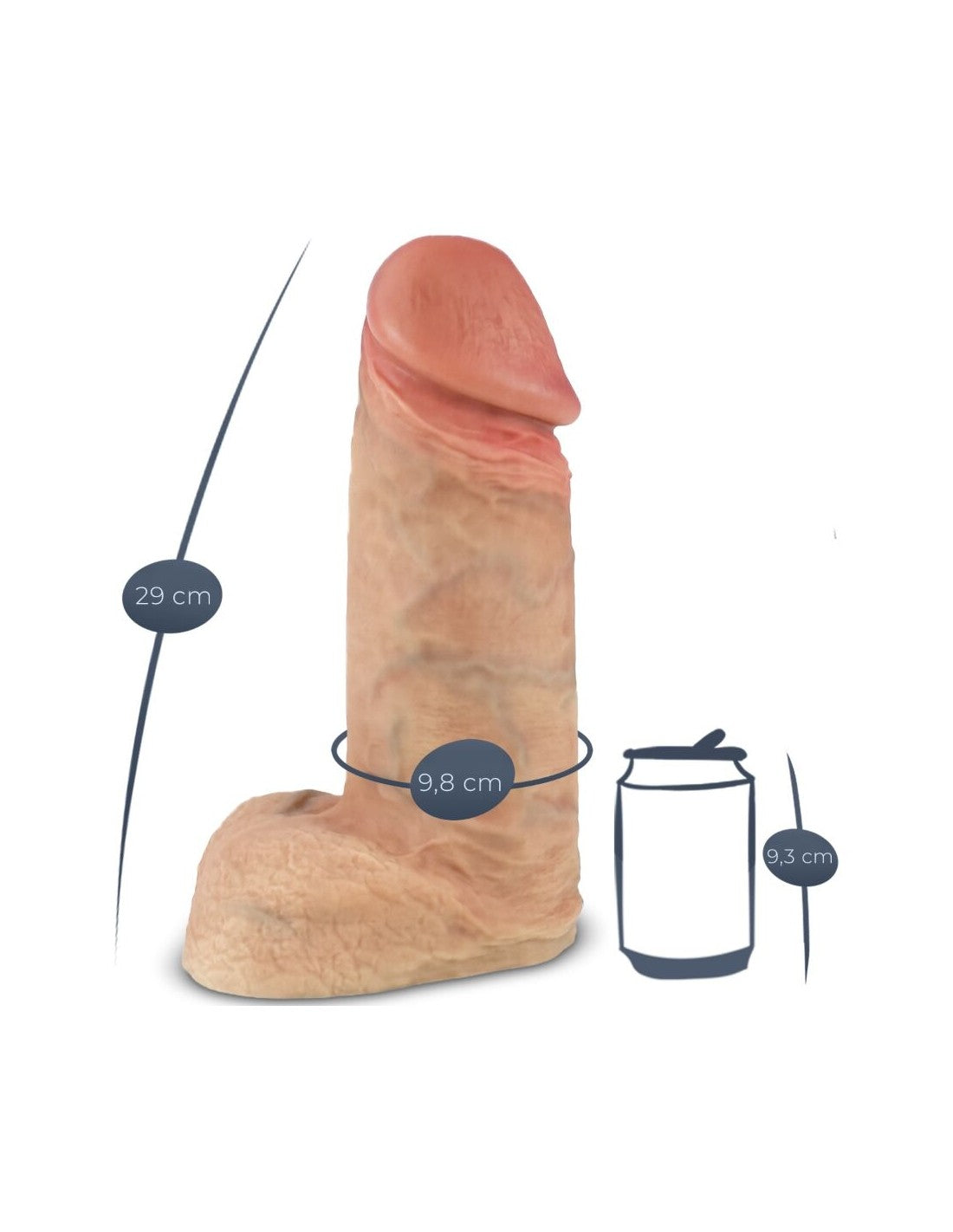 Adrien Lastic Silexd - Model 1 Xtreme Premium 11" Silicone Realistic Dildo Flesh