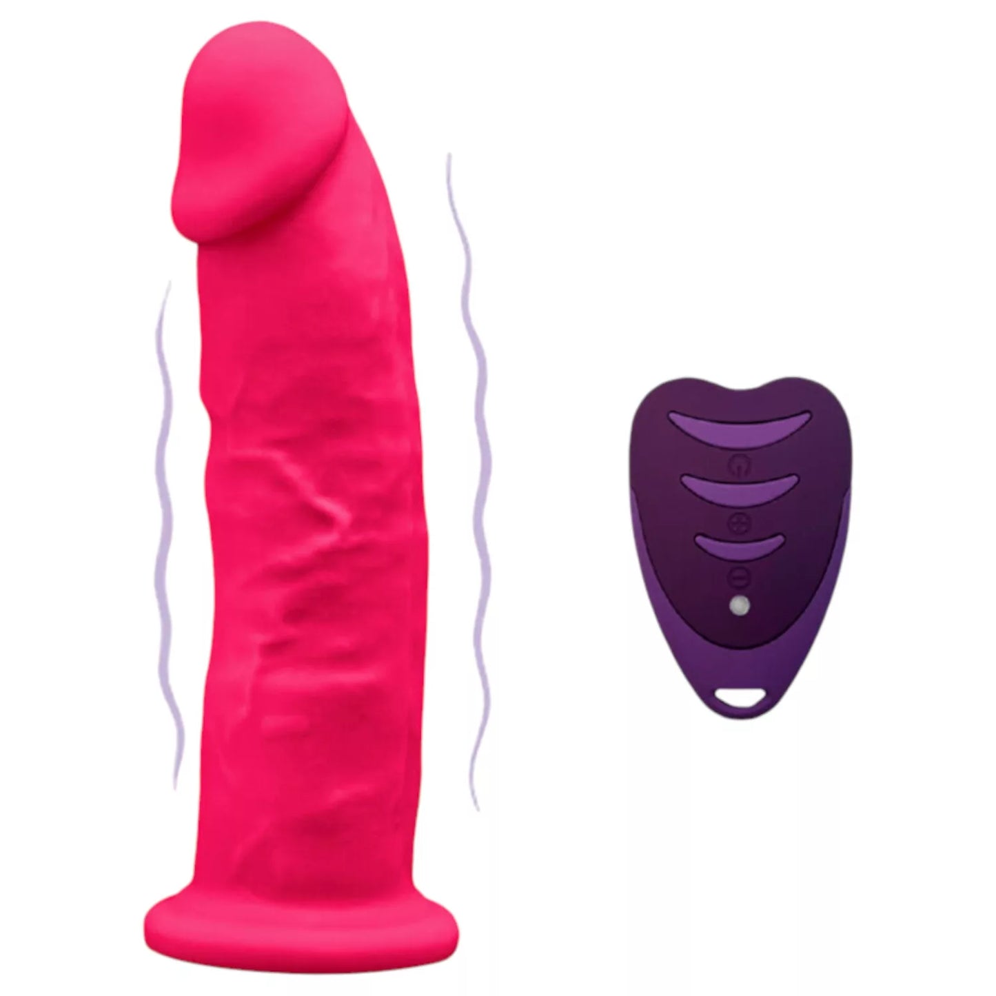 Adrien Lastic Silexd 7" Model 2 Remote Control LRS Vibrating Dildo Pink