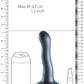 Shots Toys | OUCH! Ultra Soft Curvy G-Spot Dildo - 7" / 17 cm - Gun Metal