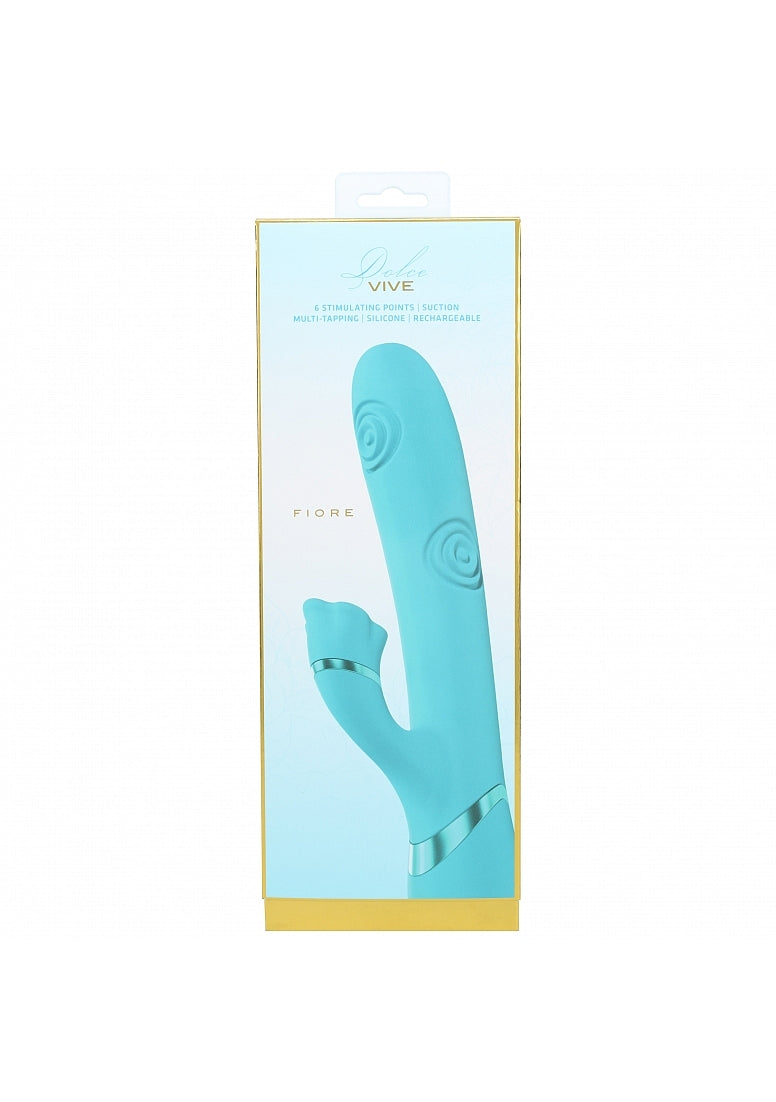 Shots Toys | VIVE Fiore Triple Motor G-Spot Air Wave Vibrating Tapping Flared Clit Stimulator Blue