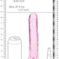 Shots Toys | REALROCK Crystal Clear 8" Straight Dildo No Balls - Pink