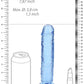 Shots Toys | REALROCK Crystal Clear 7" Straight Dildo No Balls - Blue