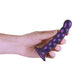 Shots Toys | OUCH! Beaded G-Spot Dildo - 5" / 13 cm - Metallic Purple