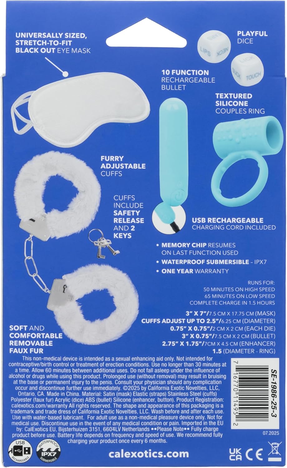 Calexotics Pleasure Kits Honeymoon Collection - BDSM Couples Kit